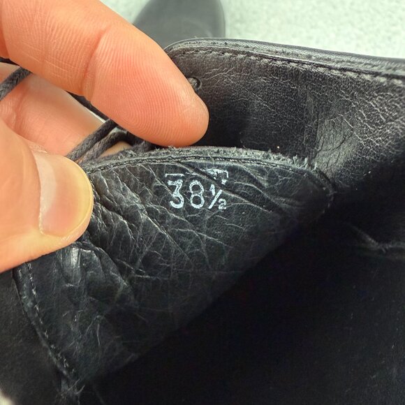 Collection Privee Womens 8.5 EU 38.5 Shoes Black Leather Casual Italy Vintage 1 - Picture 8 of 11